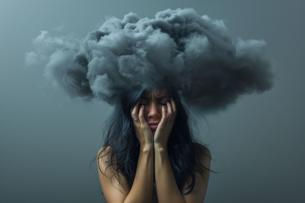 Image of a woman suffering from anxiety